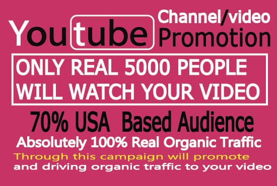 I will give promote,video,intro,audience,viral,youtube, real comment service