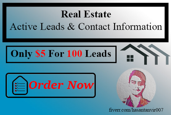 I will give real estate cash buyer leads with contact information