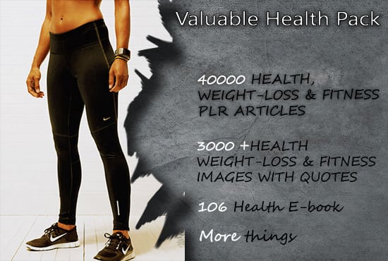 I will give valuable health pack articles images ebook