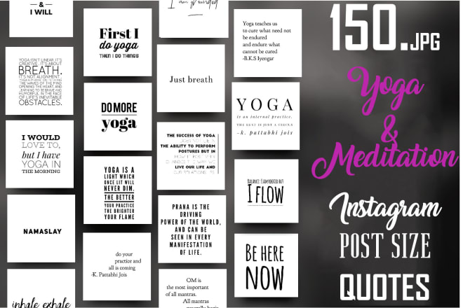 I will give you 150 yoga and meditation instagram quotes