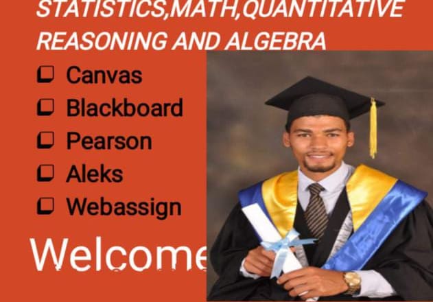 I will help in statistics,quantitative reasoning,math and algebra