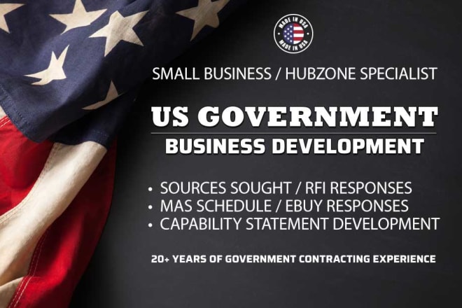 I will help small businesses win US federal government contracts