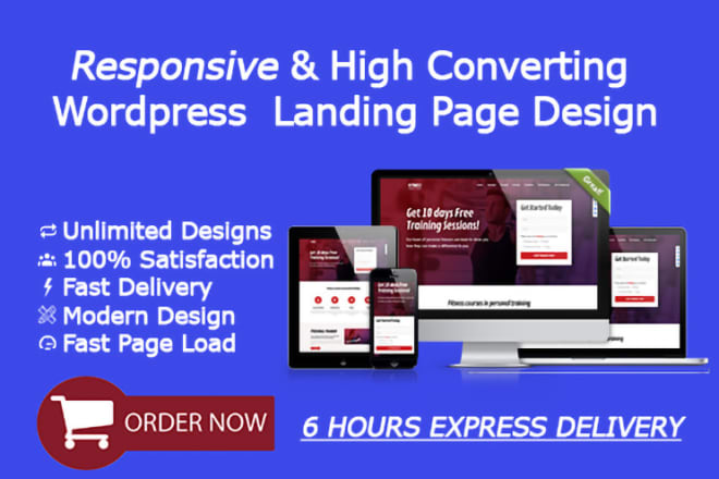 I will high speed landing page design service for your product services