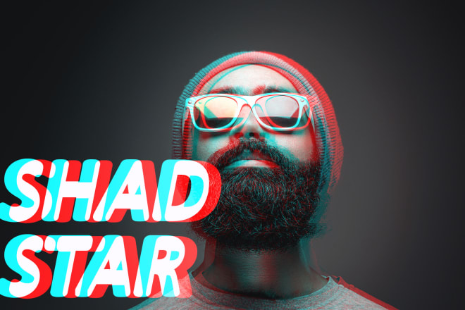 I will made best 3d glases anaglyph effect image and text