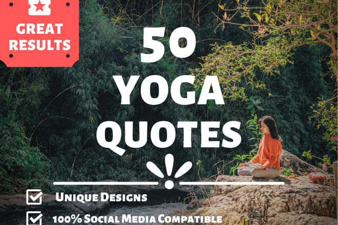 I will make 50 exclusive yoga and meditation image quotes