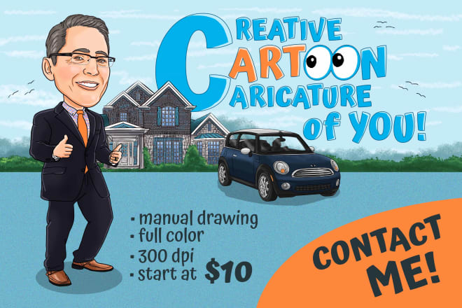 I will make a cartoon caricature of you