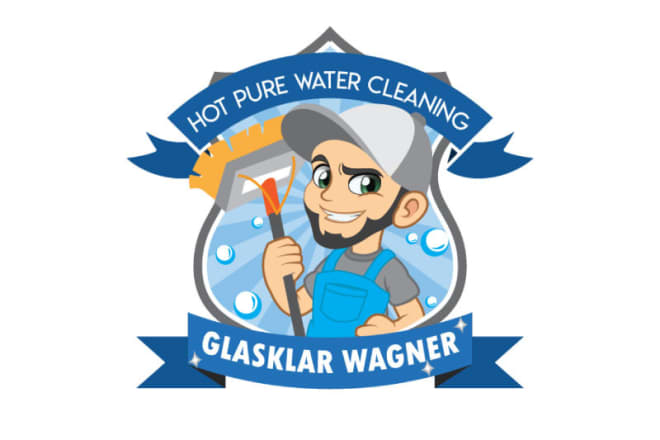 I will make a house carpet dry commercial window steam cleaning service company logo