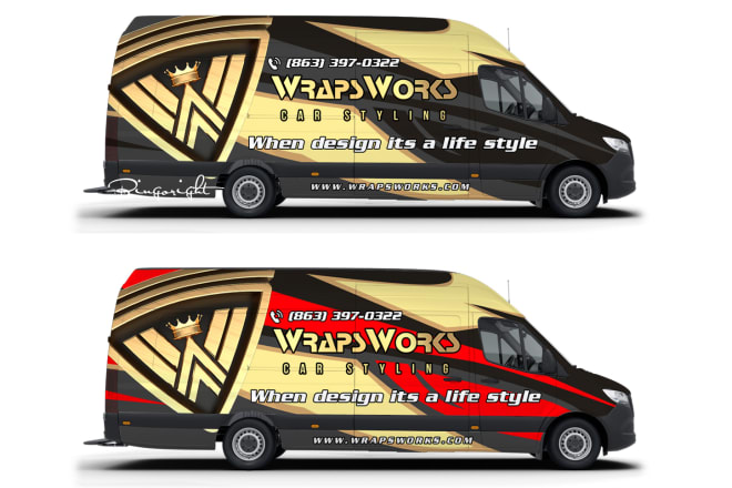 I will make a perfect van trailer or truck wrap design
