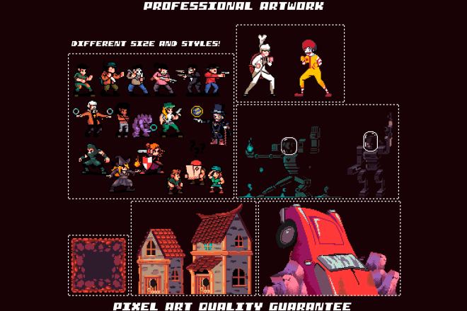 I will make a professional pixel art of your choice