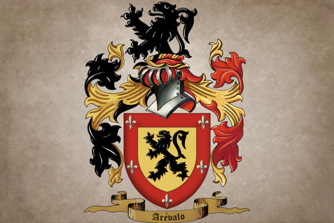 I will make any heraldic shield, coat of arms or family crest