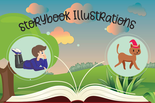 I will make cartoon illustration for children storybooks
