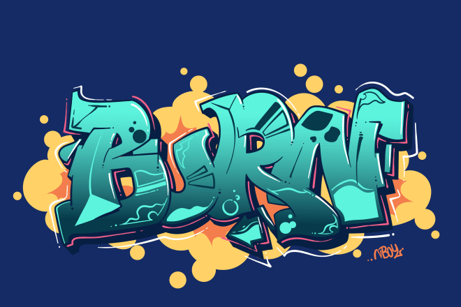 I will make cool graffiti letter for any use