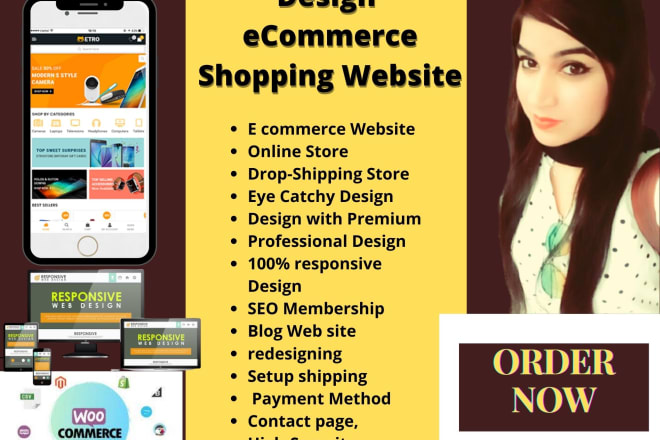 I will make decent ecommerce shopping website