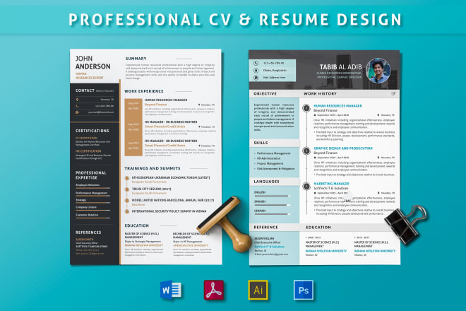 I will make professional cv, resume and portfolio design