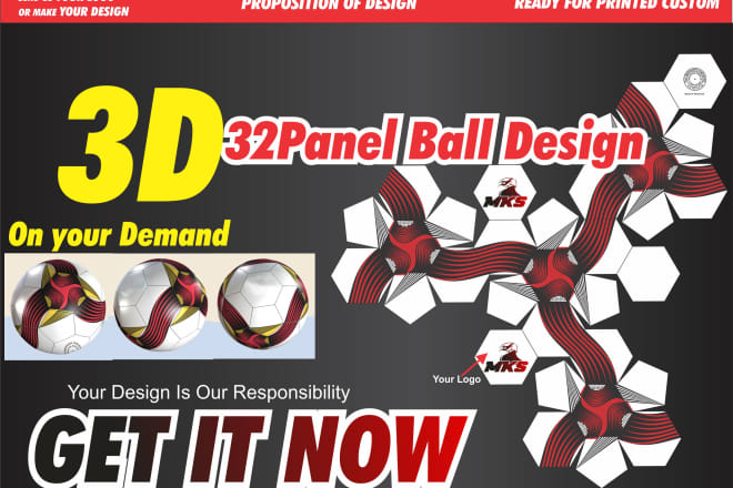 I will make soccer ball design with 3d