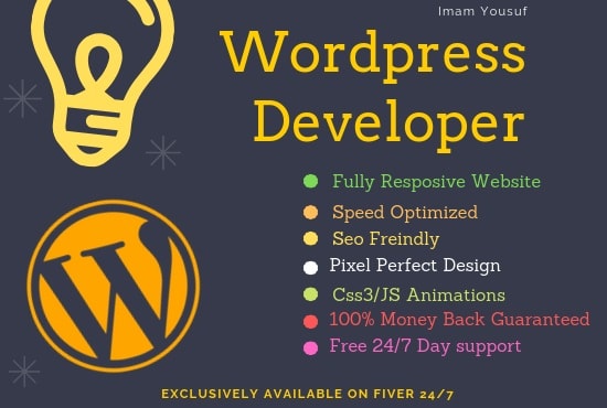 I will make wordpress website design or wordpress website