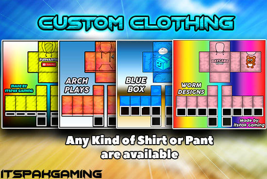 I will make you perfect custom clothing of roblox