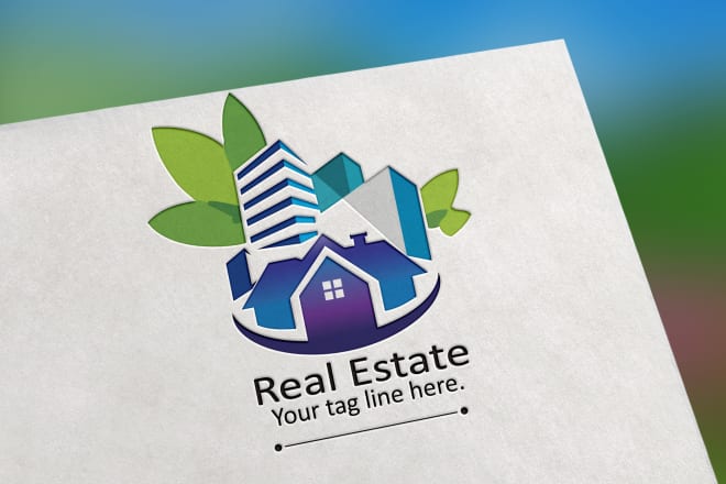 I will make you perfect custom real estate logo and business cards