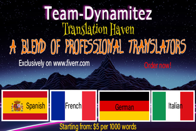 I will manually handle your french translation projects