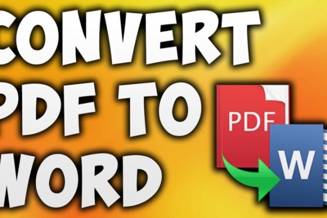 I will pdf to word and word to pdf conversion