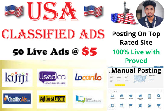 I will perfectly post your ads USA classified ad posting sites