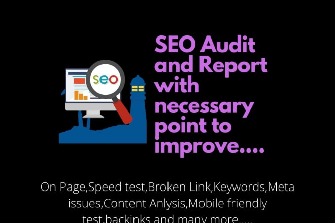 I will perform SEO audit and create a report to improve web traffic