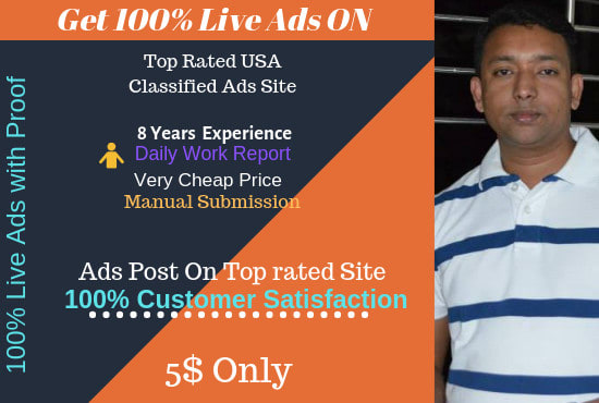 I will post ads on top rated USA sites with a live guarantee