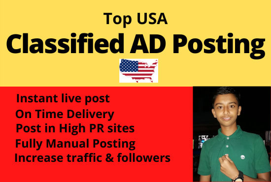 I will post your ad in top classified ad posting site USA