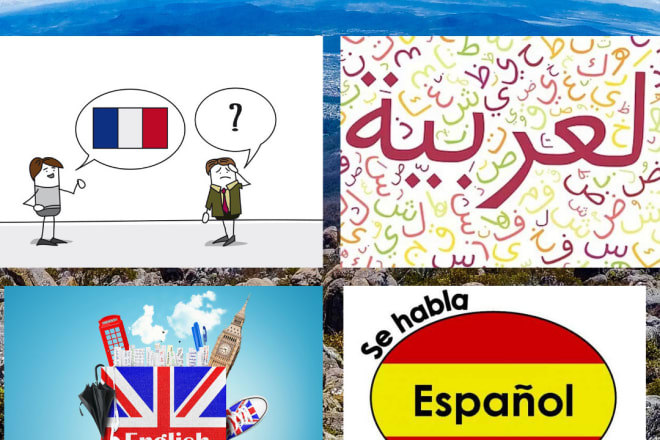 I will professionally translate arabic, french, english and spanish