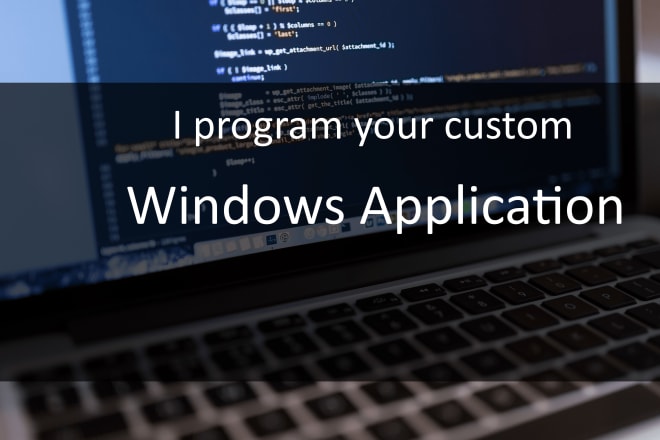 I will programm your windows desktop application