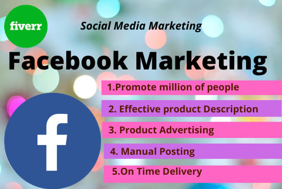 I will promote your business or product by facebook marketing