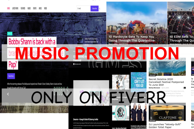 I will promote your edm music to music blogs