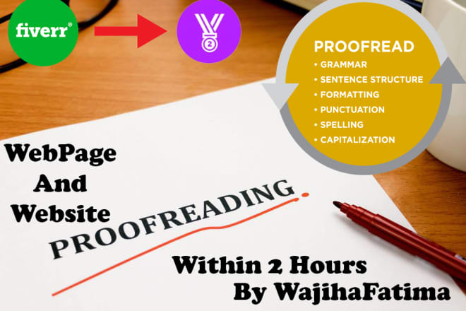 I will proofread your webpage and edit for grammar check in just 2 hours