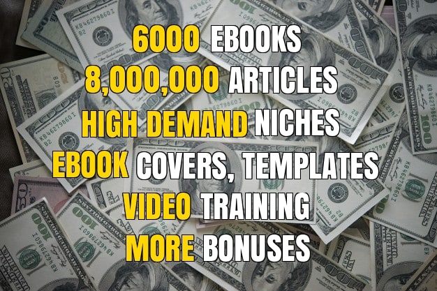 I will provide 8 million plr articles and 6000 ebooks in hot niches