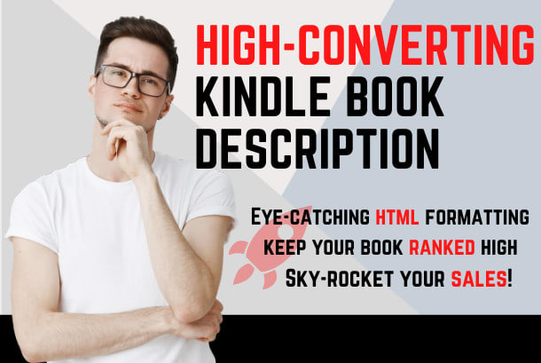 I will provide a high converting book description, HTML included