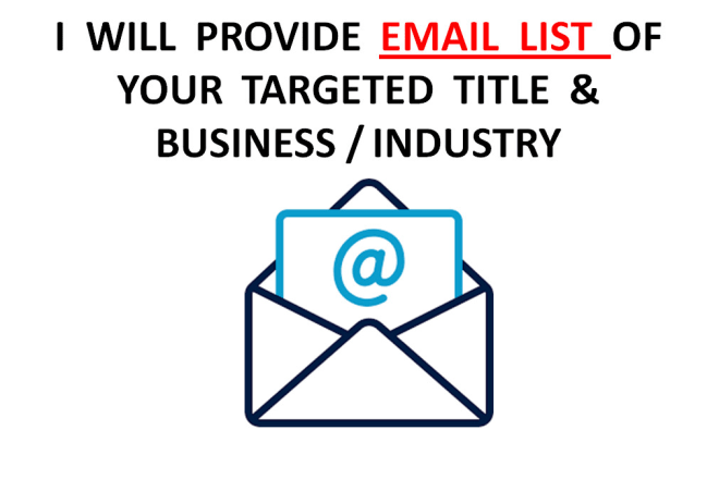 I will provide b2b email lead list for your business niche