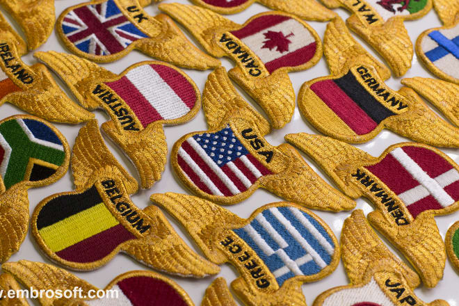 I will provide custom embroidered patches with max 4 inches size