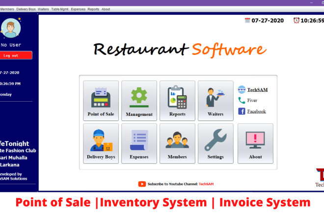 I will provide custom point of sale inventory pos software