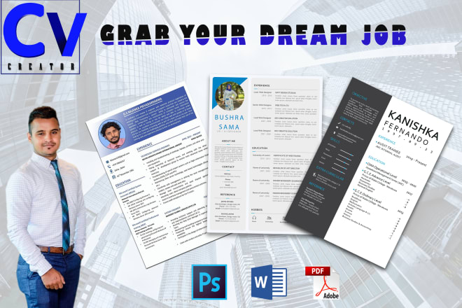 I will provide eye catching cv and resume templates