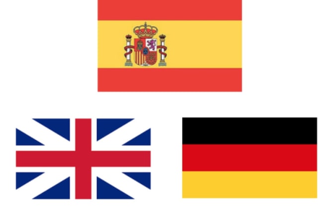 I will provide native, german spanish and english translation