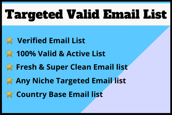 I will provide niches targeted verified email list for email marketing and campaign