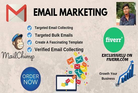 I will provide targeted verified email list and create a fascinating template