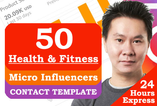 I will provide you list of 50 health fitness micro influencer instagram