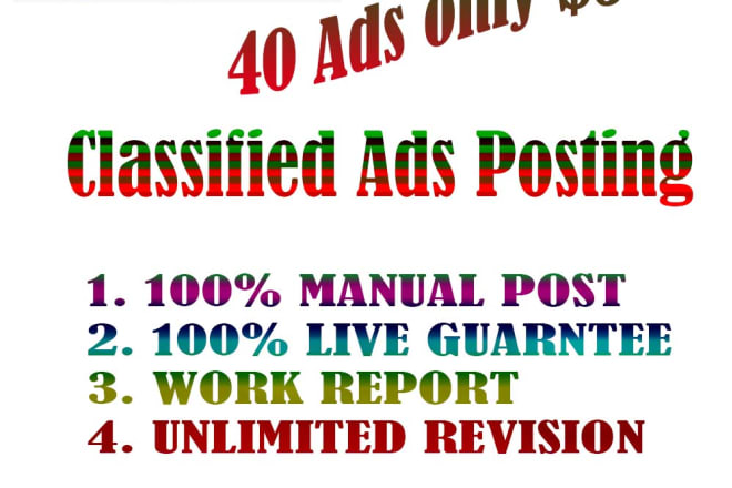 I will publish your ad at top classified ads site