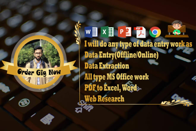 I will quick data entry in excel, pdf copy paste,proofread in 24hrs