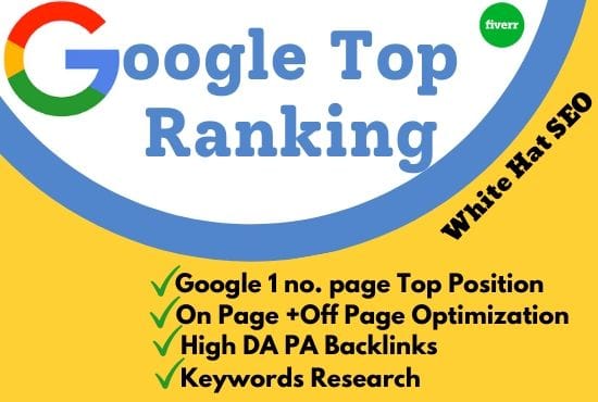 I will rank your website google 1st page top position by white hat SEO