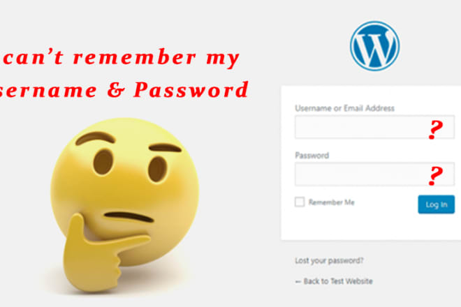 I will recover forgotten wordpress admin or user account password