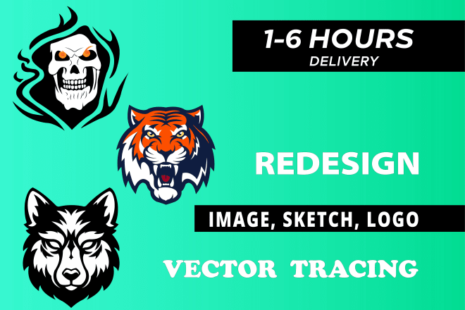 I will recreate and cleanup logo, image, and sketch to vector