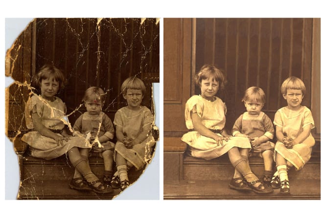I will retouch,restore and colorize your old and damage photos