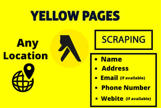I will scape yellow pages to get email list, contact and address